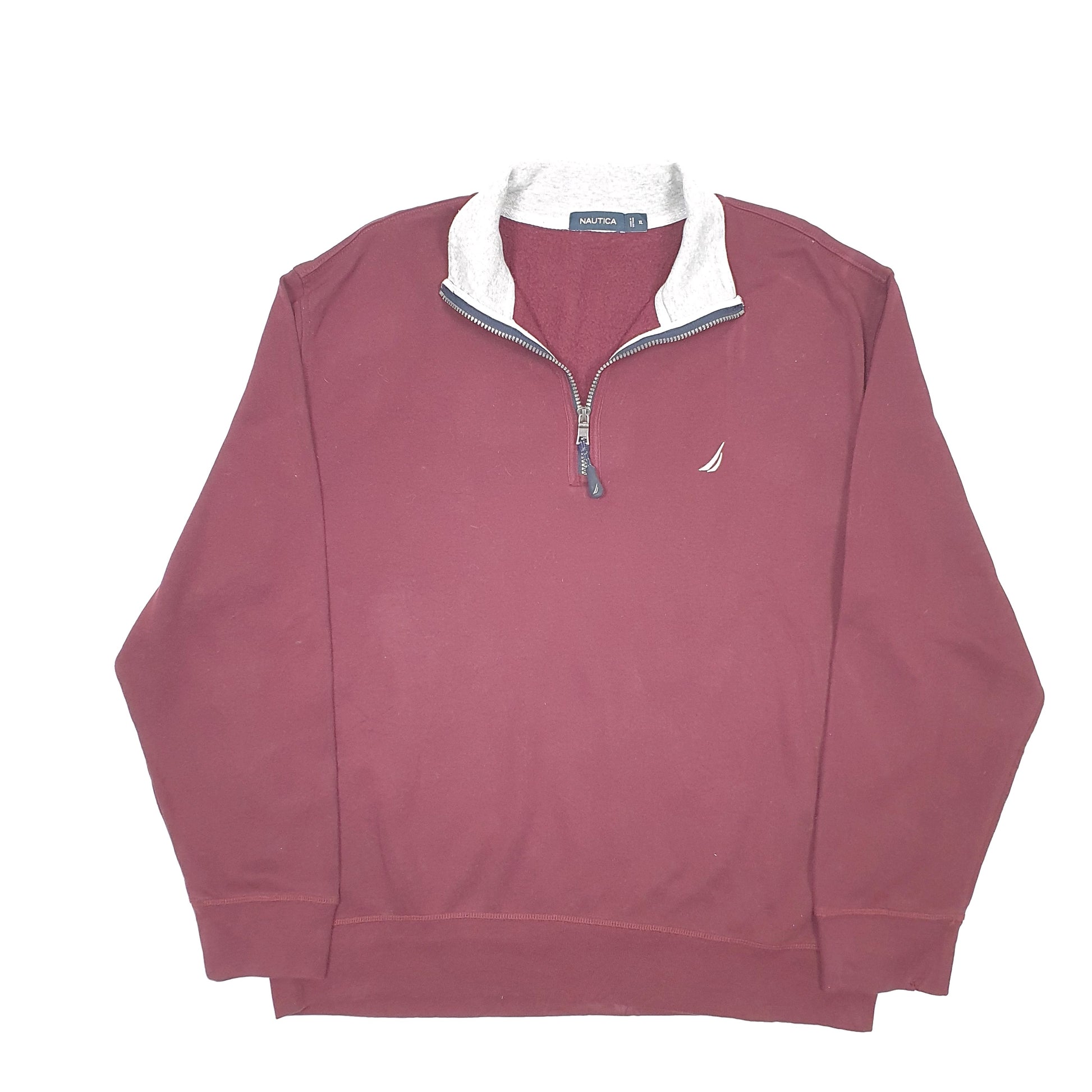 Nautica Quarter Zip XL Burgundy