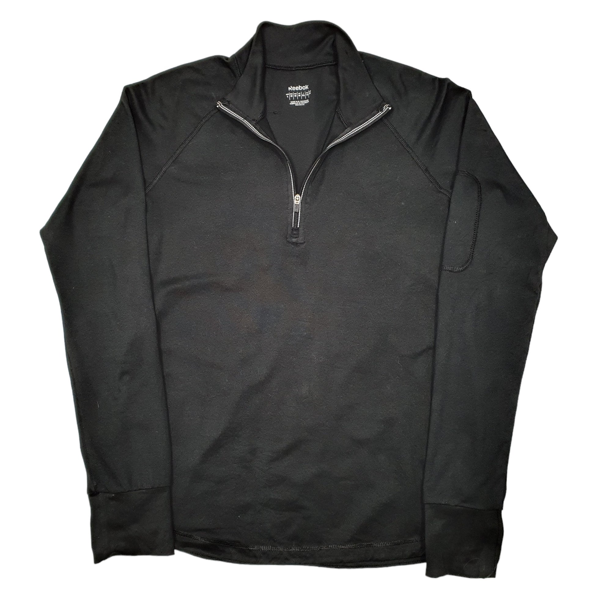 Womens Black Reebok  Quarter Zip Jumper