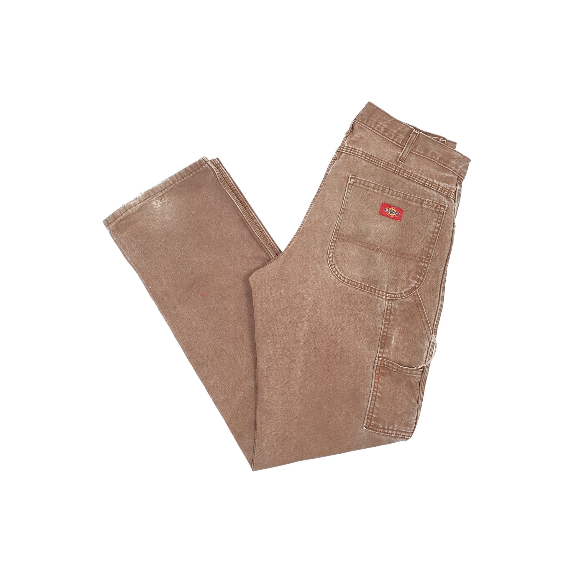 Mens Dickies Brown Carpenter Trousers W32 L34 Brown