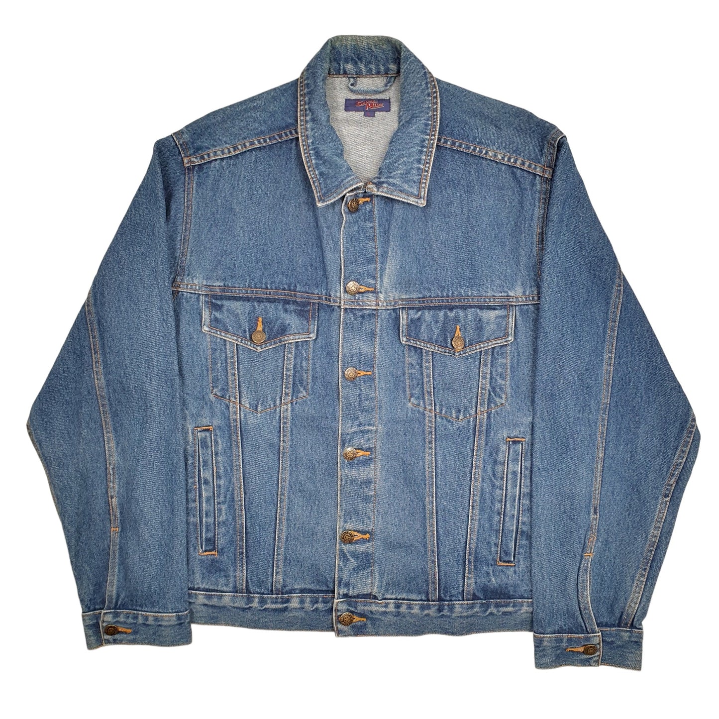 Mens Blue Unbranded Trucker Denim Jacket Coat