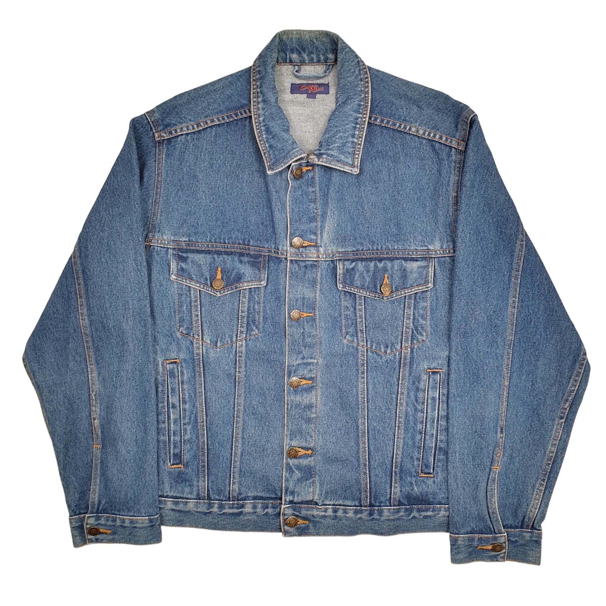 Mens Blue Unbranded Trucker Denim Jacket Coat