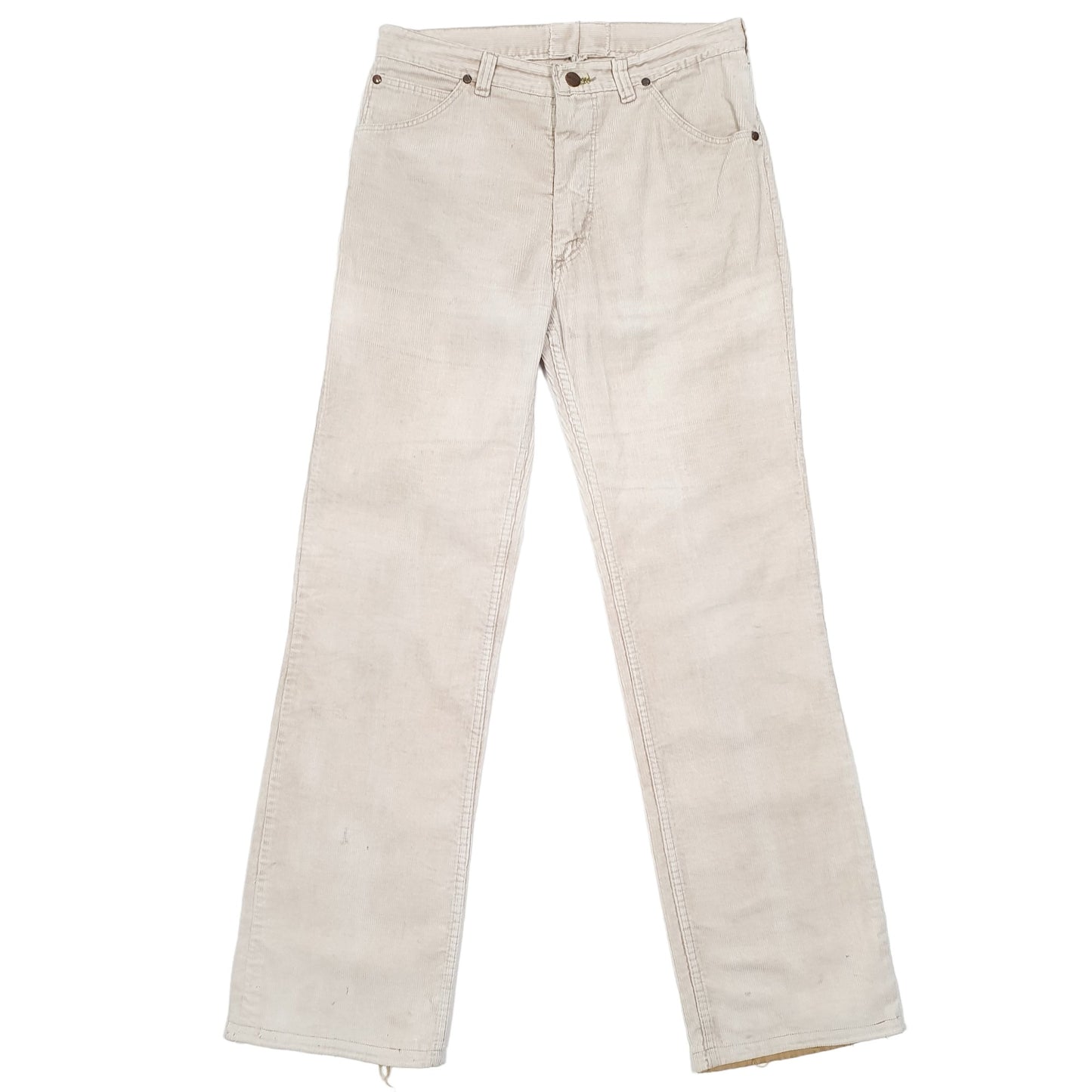 Mens Cream Wrangler  Corduroy Trousers