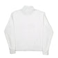 Mens White Fila Spellout Quarter Zip Jumper