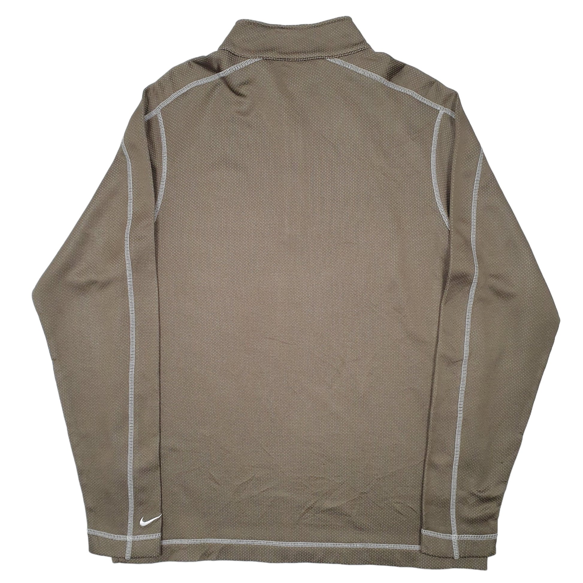 Mens Khaki Nike Golf Therma Fit Fritolay Quarter Zip Jumper