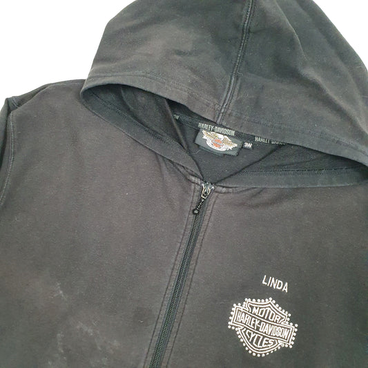 Womens Black Harley Davidson Hooded Hoodie Jumper