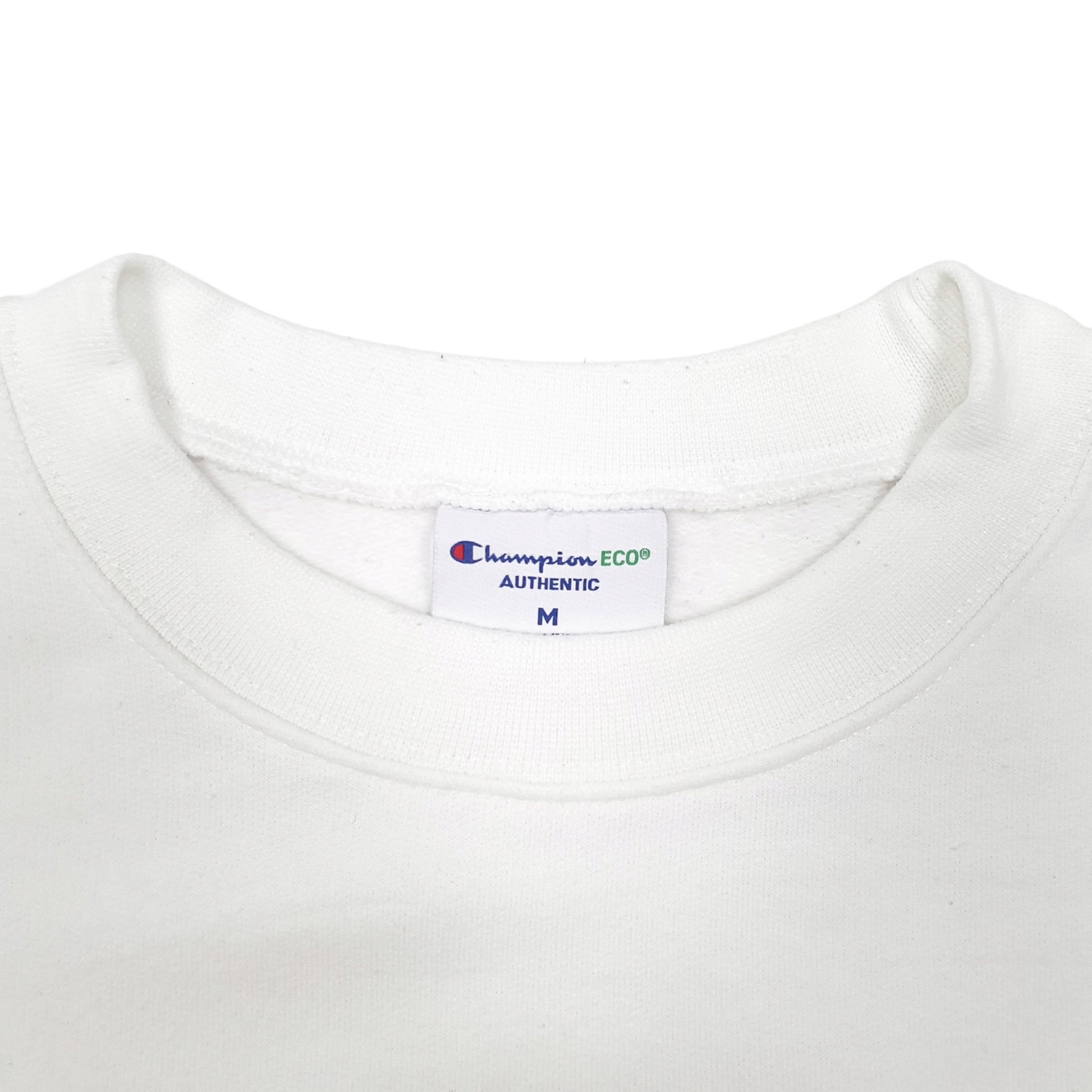 Mens White Champion  Crewneck Jumper