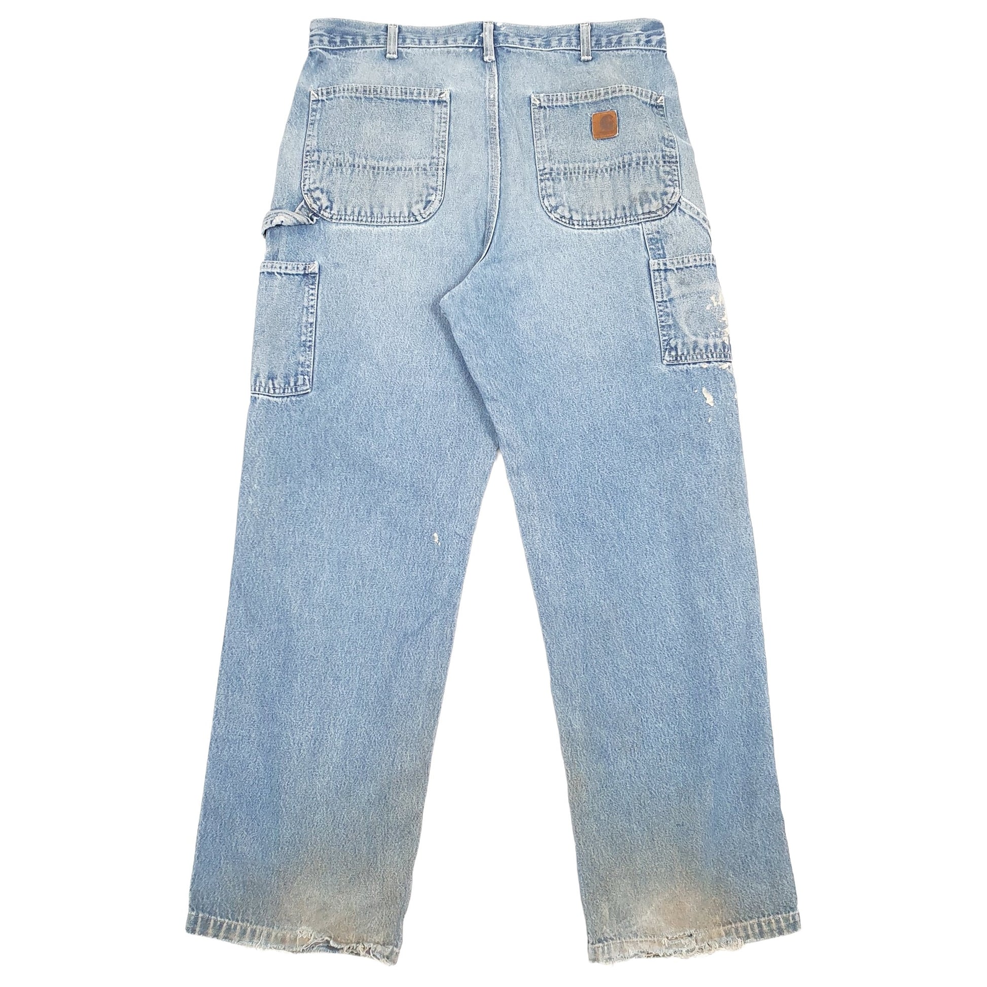 Carhartt Casual Loose Fit Carpenter Jeans W34 L30 Blue