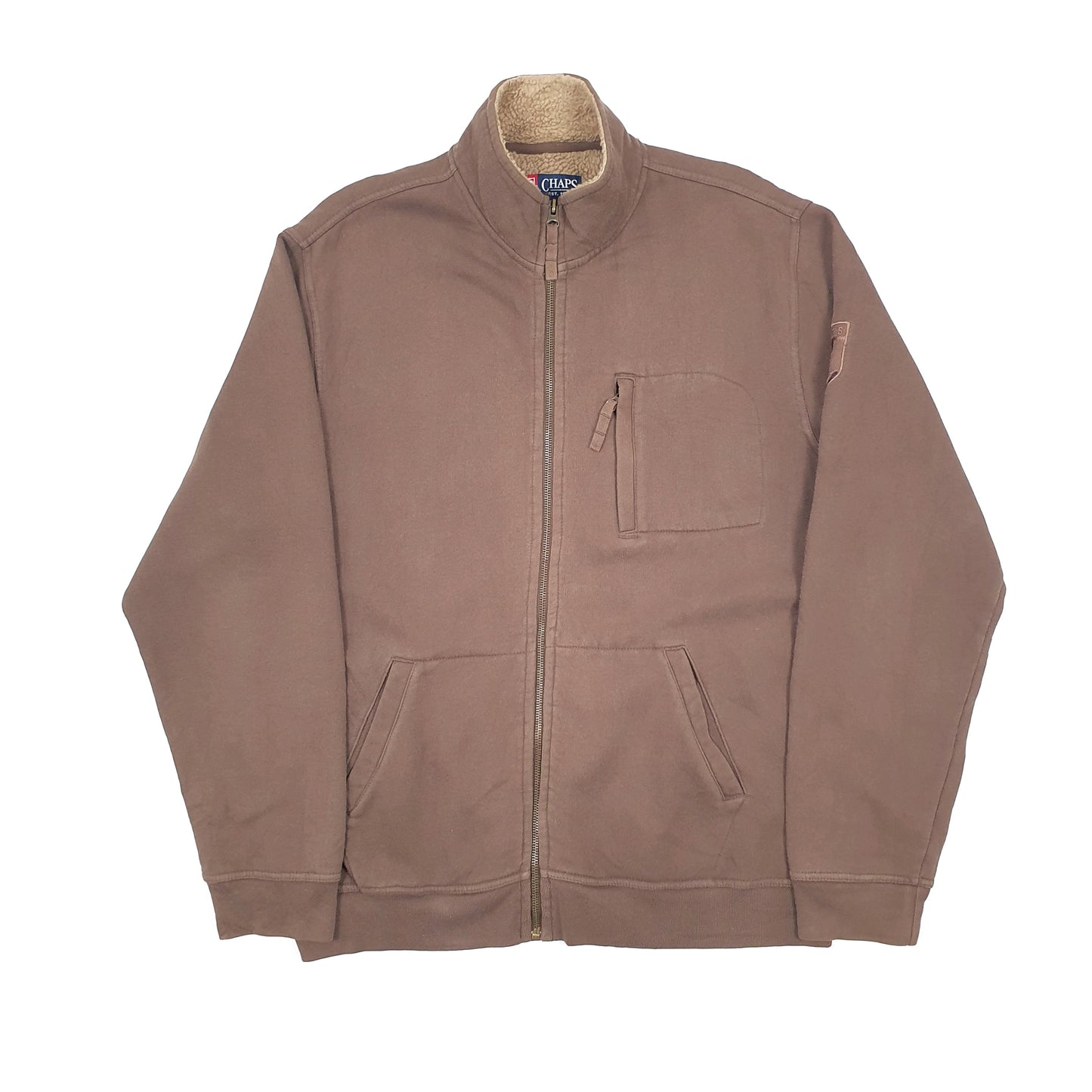 Chaps Full Zip L Brown