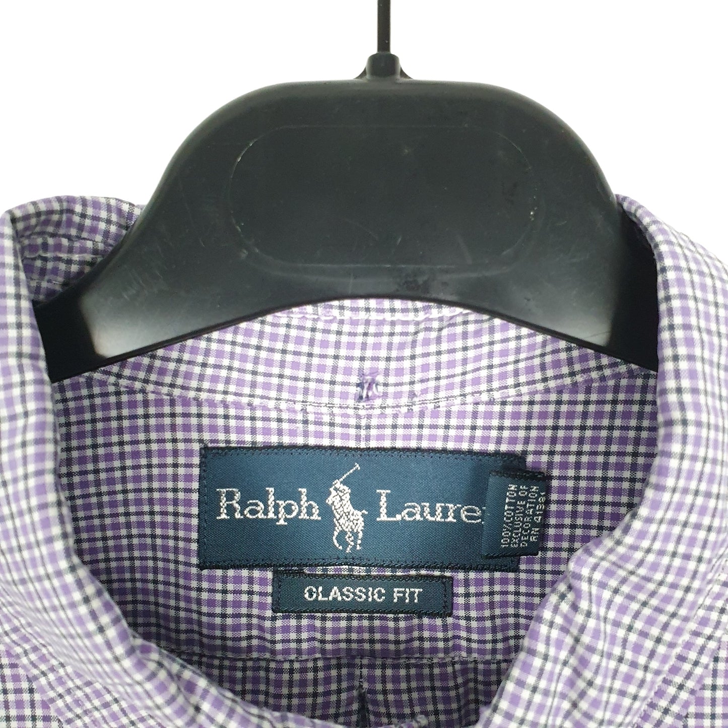 Ralph Lauren Short Sleeve Classic Fit Check Shirt Purple