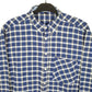 Non Branded Flannel Shacket Long Sleeve Regular Fit Check Shirt Blue