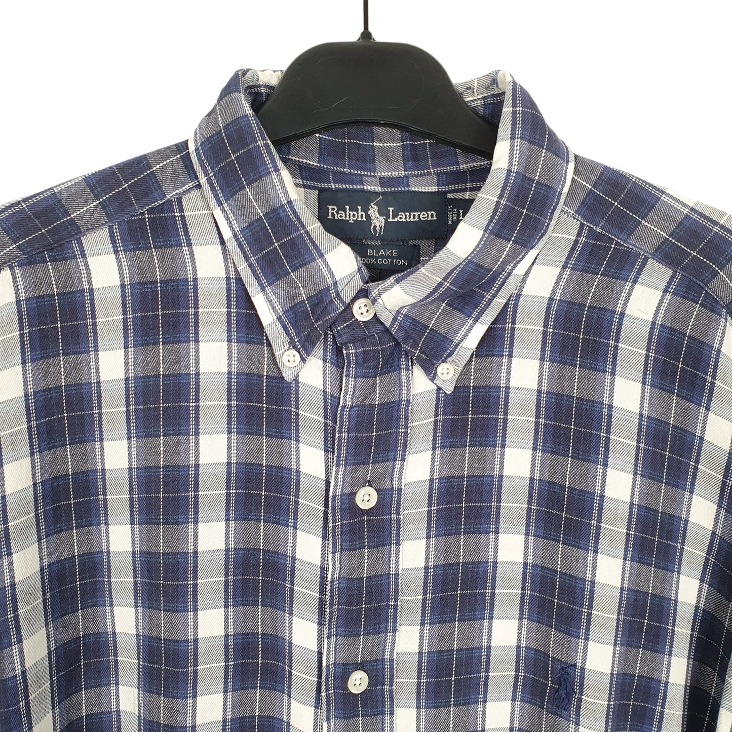 Ralph Lauren Long Sleeve Blake Fit Check Shirt Blue