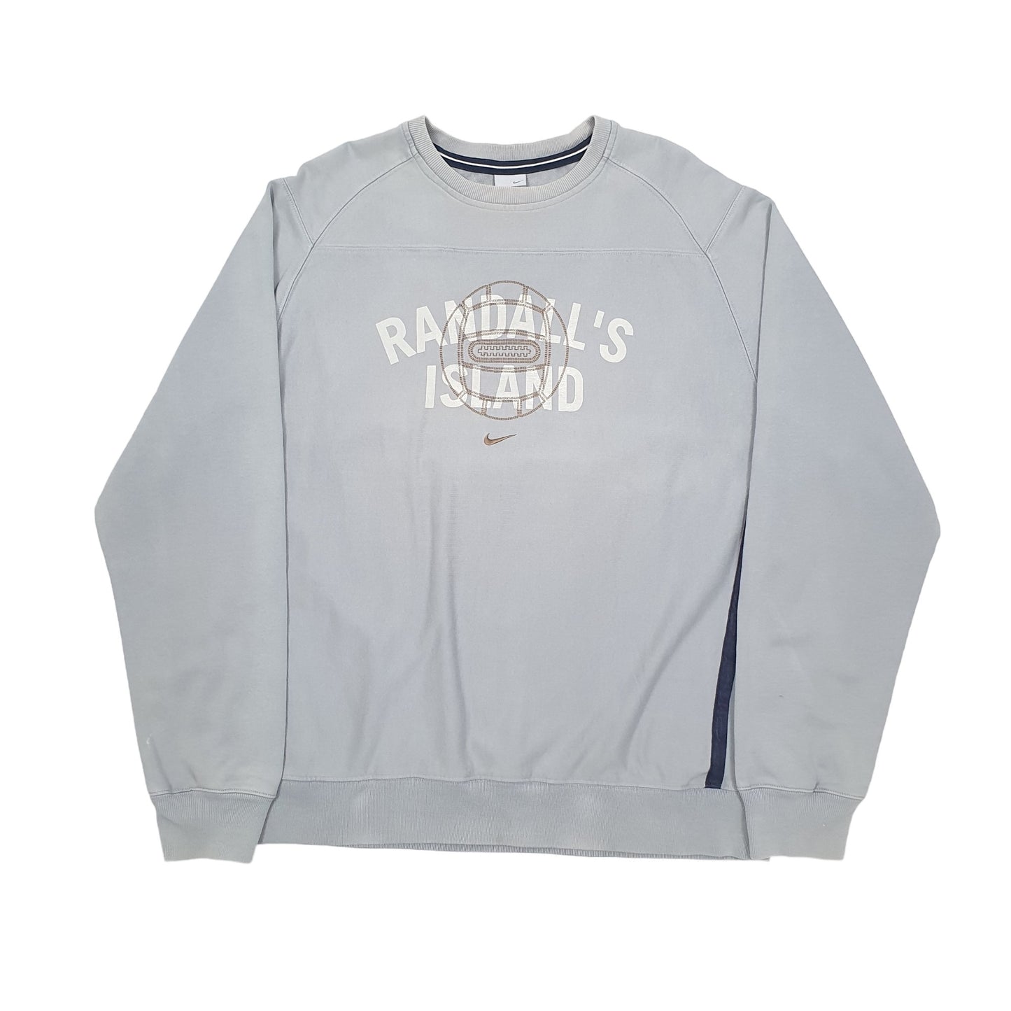 Nike Randall's Island Football Spellout Crewneck XL Blue