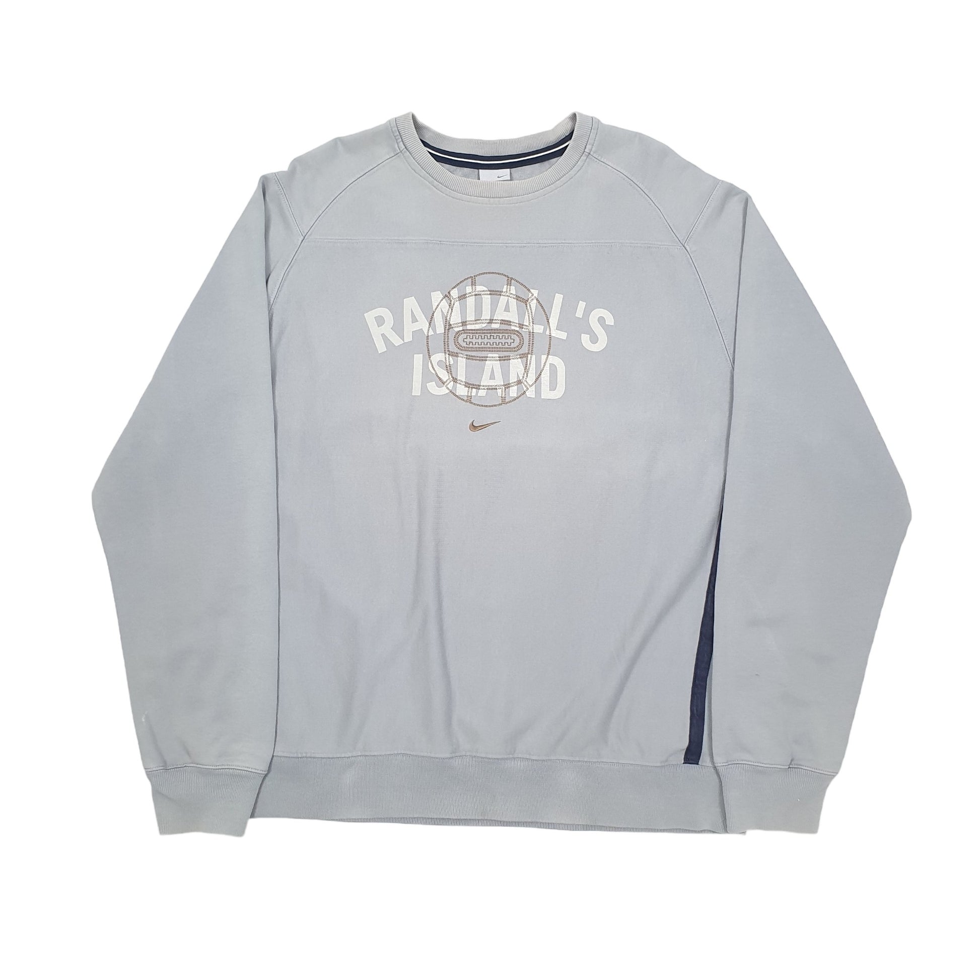 Nike Randall's Island Football Spellout Crewneck XL Blue