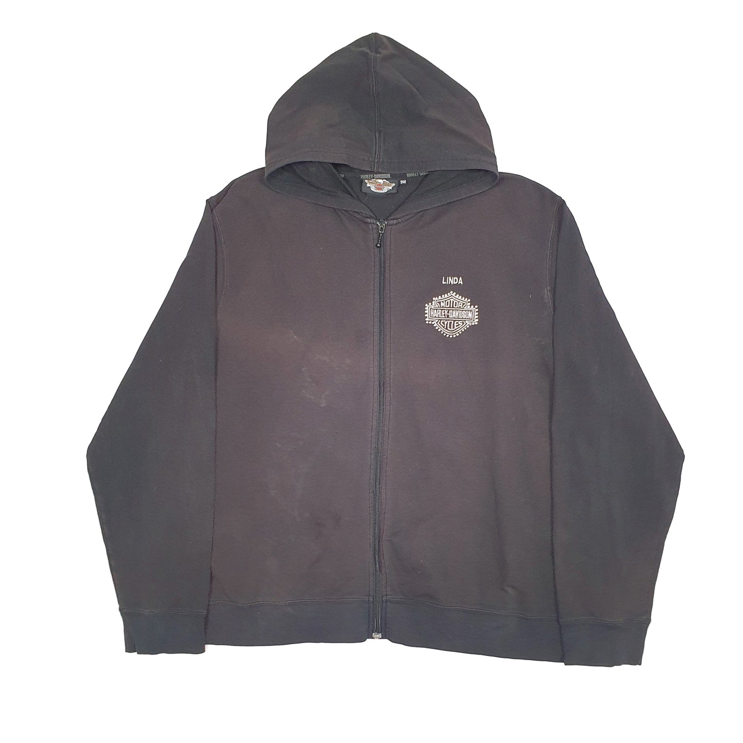 Womens Black Harley Davidson Hooded Hoodie Jumper