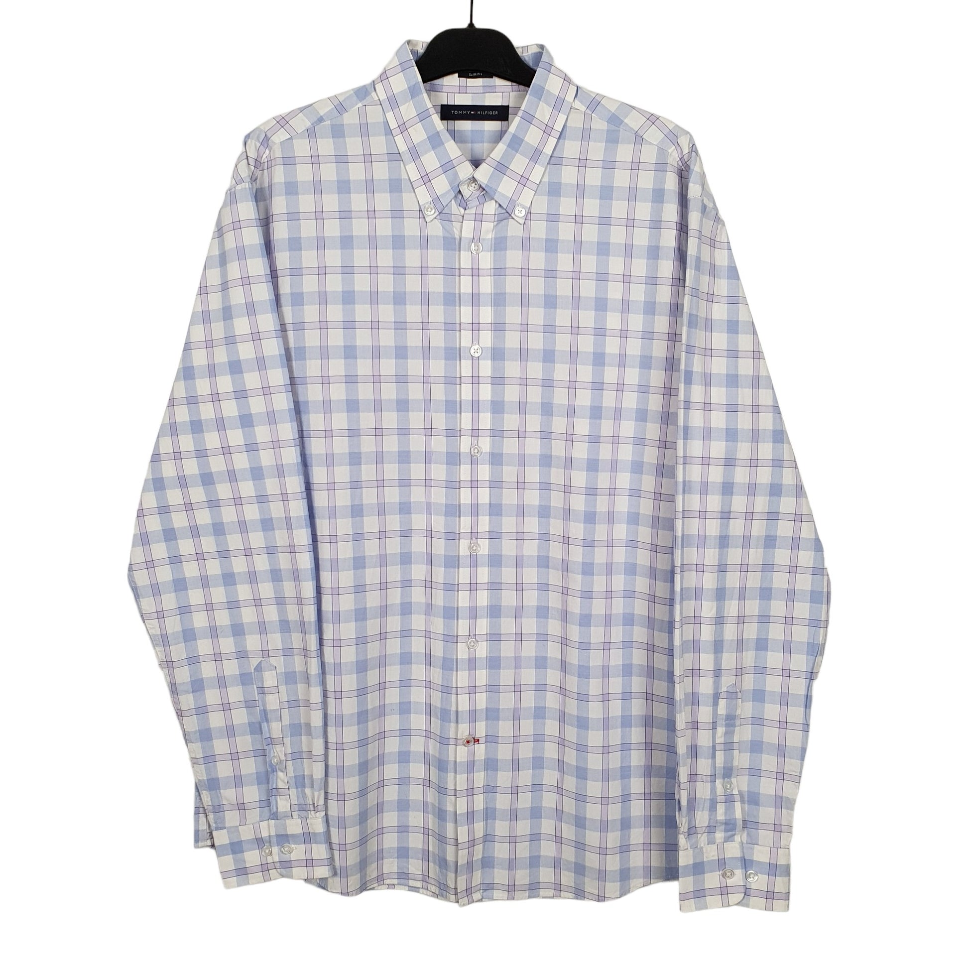 Tommy Hilfiger Long Sleeve Regular Fit Check Shirt Blue