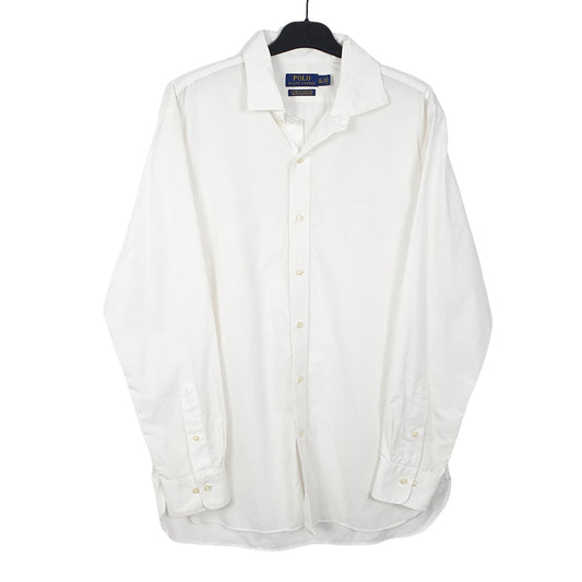 Mens White Ralph Lauren Oxford Stretch Long Sleeve Shirt
