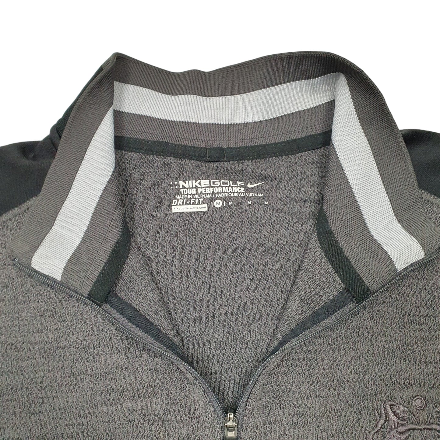 Mens Grey Nike Golf Dri Fit Quarter Zip Jumper