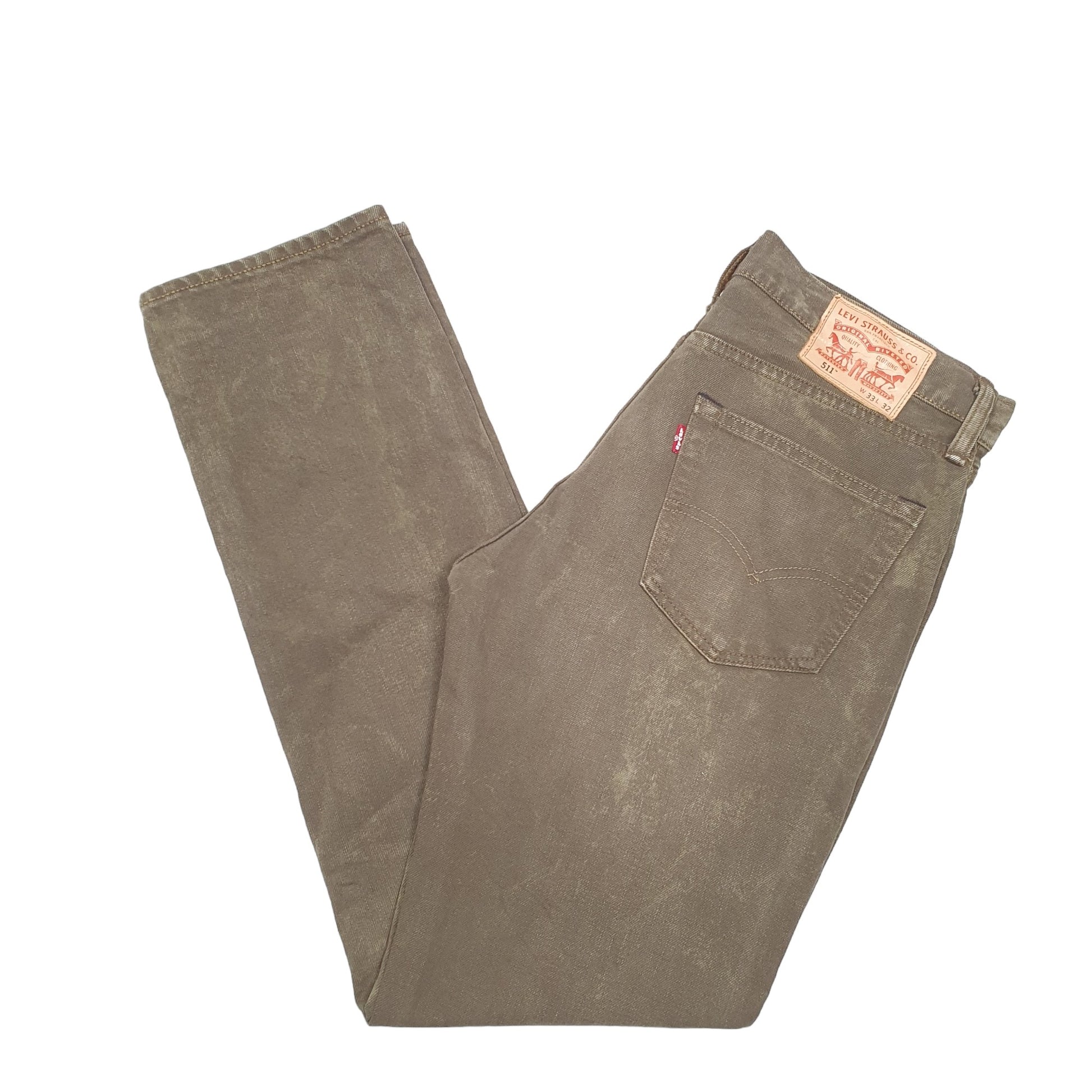 Mens Brown Levis  511 JeansW33 L32