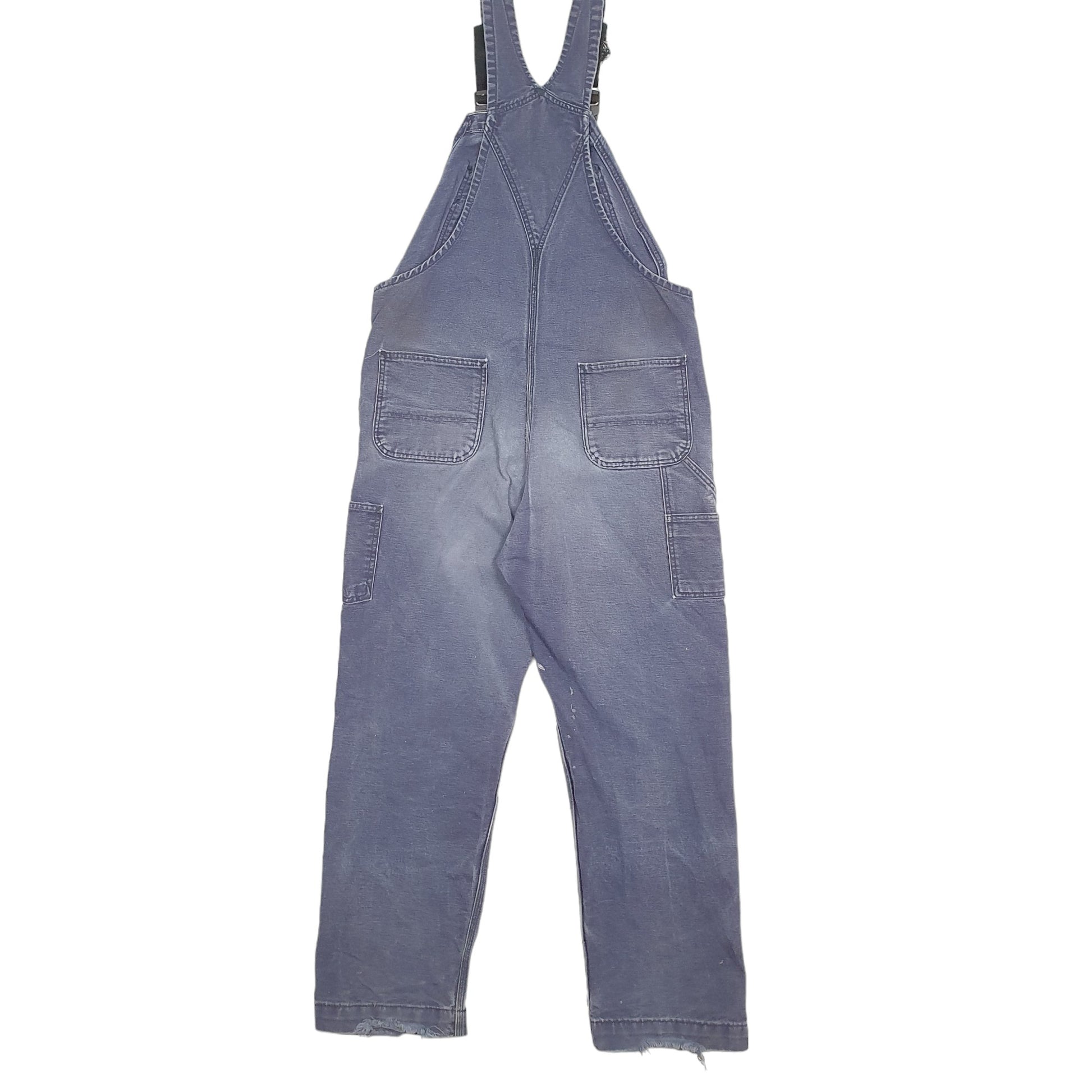 Mens Navy Carhartt FR Double Knee Dungaree Trousers