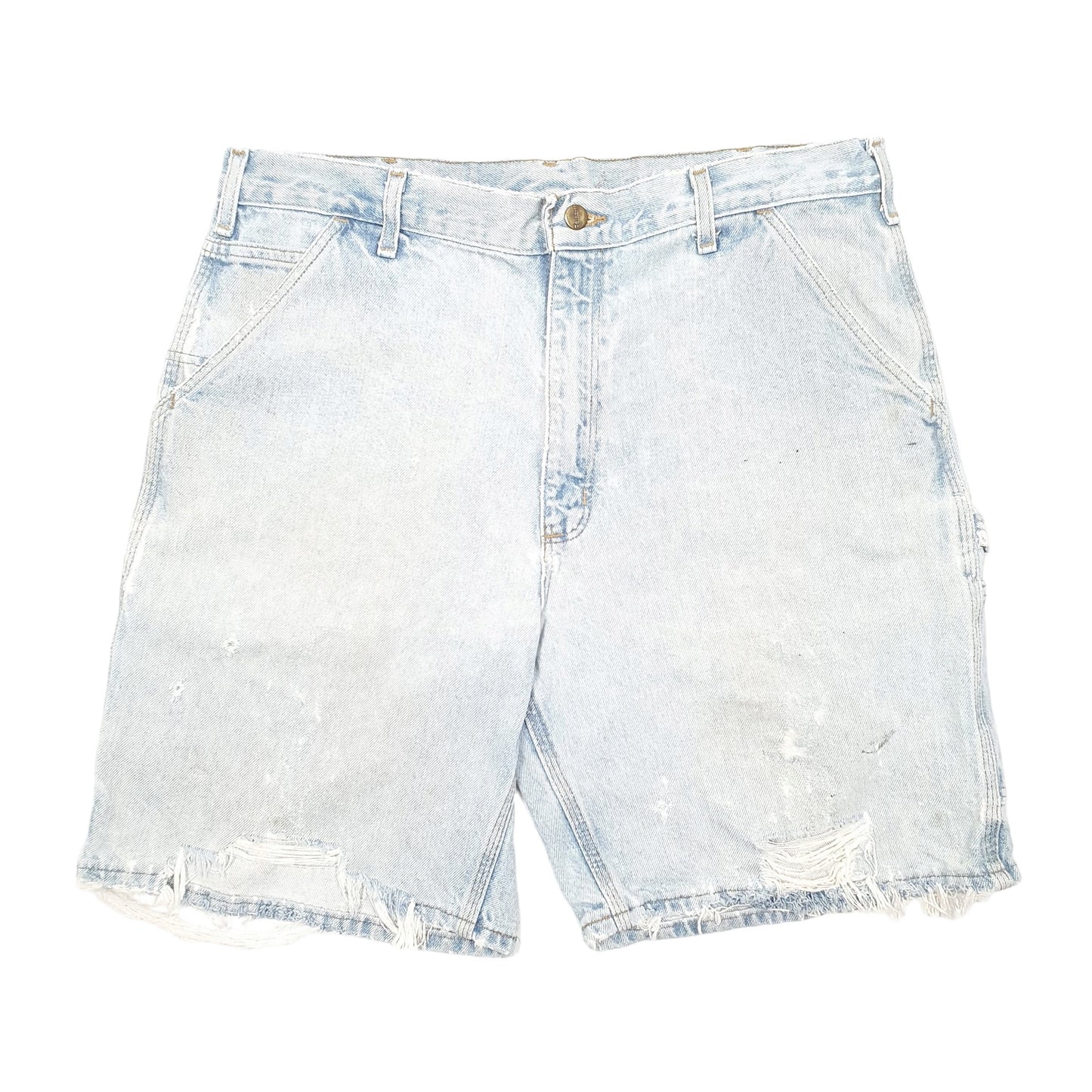 Mens Blue Carhartt Carpenter Workwear Denim Shorts