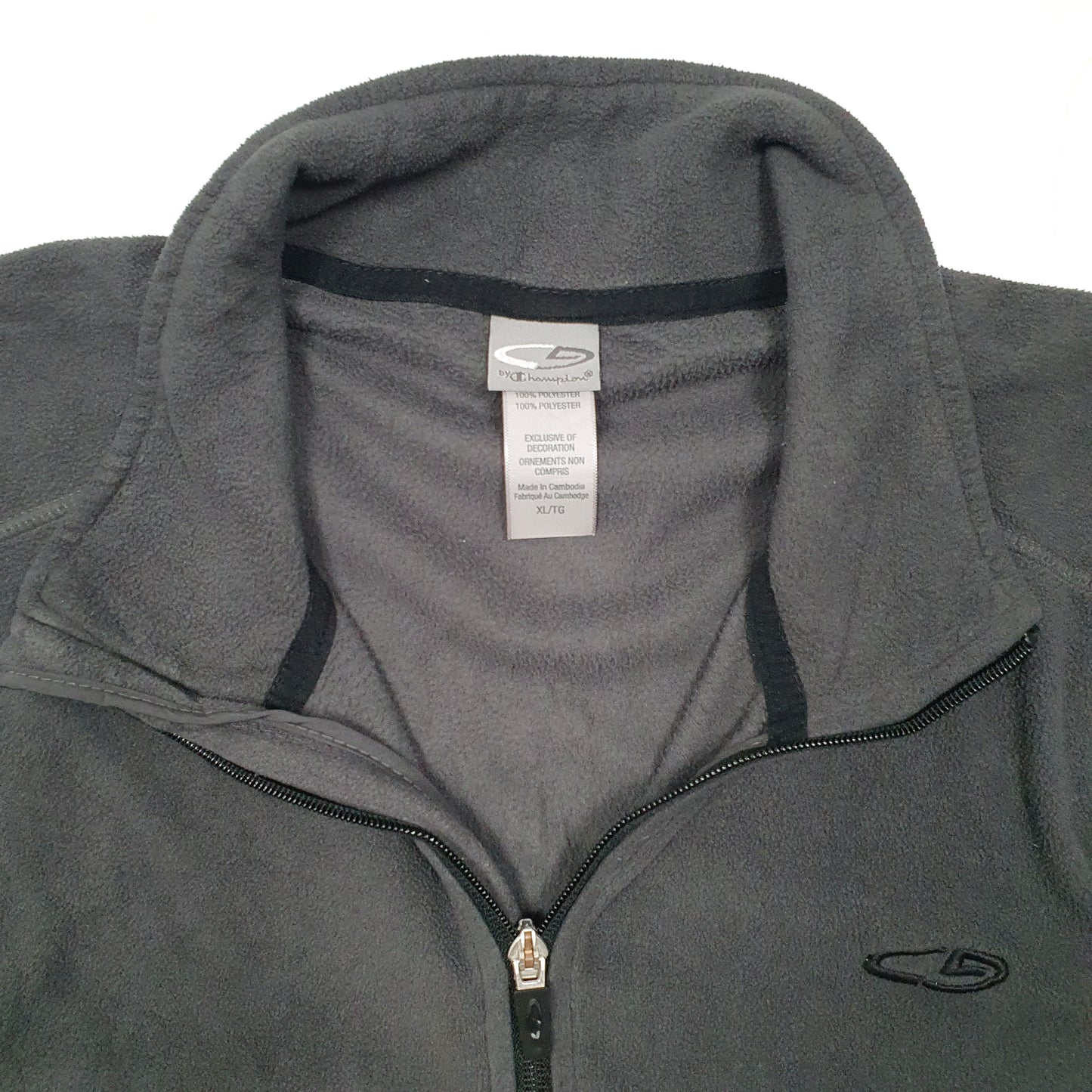 Mens Grey Champion  Full Zip Jumper