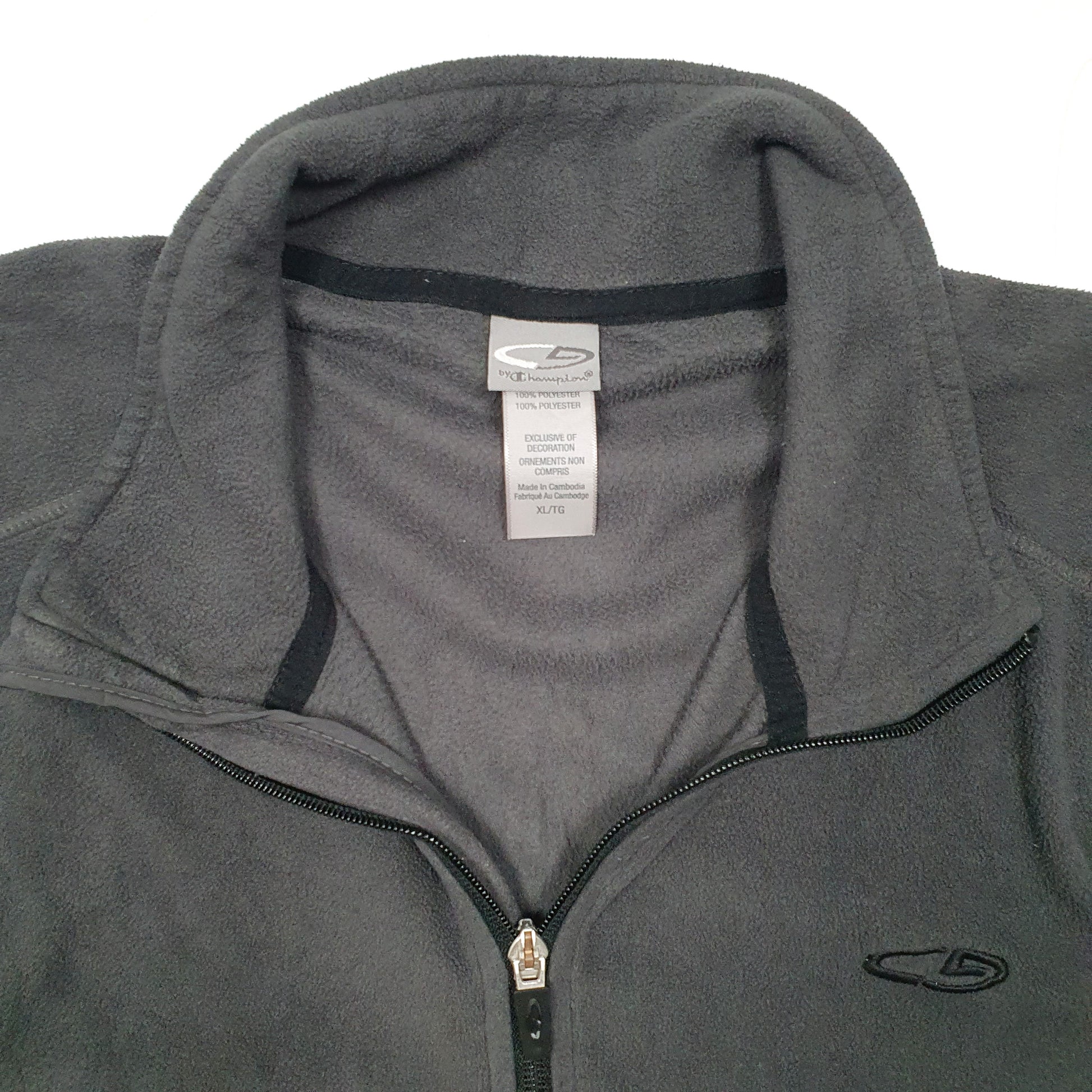 Mens Grey Champion  Full Zip Jumper