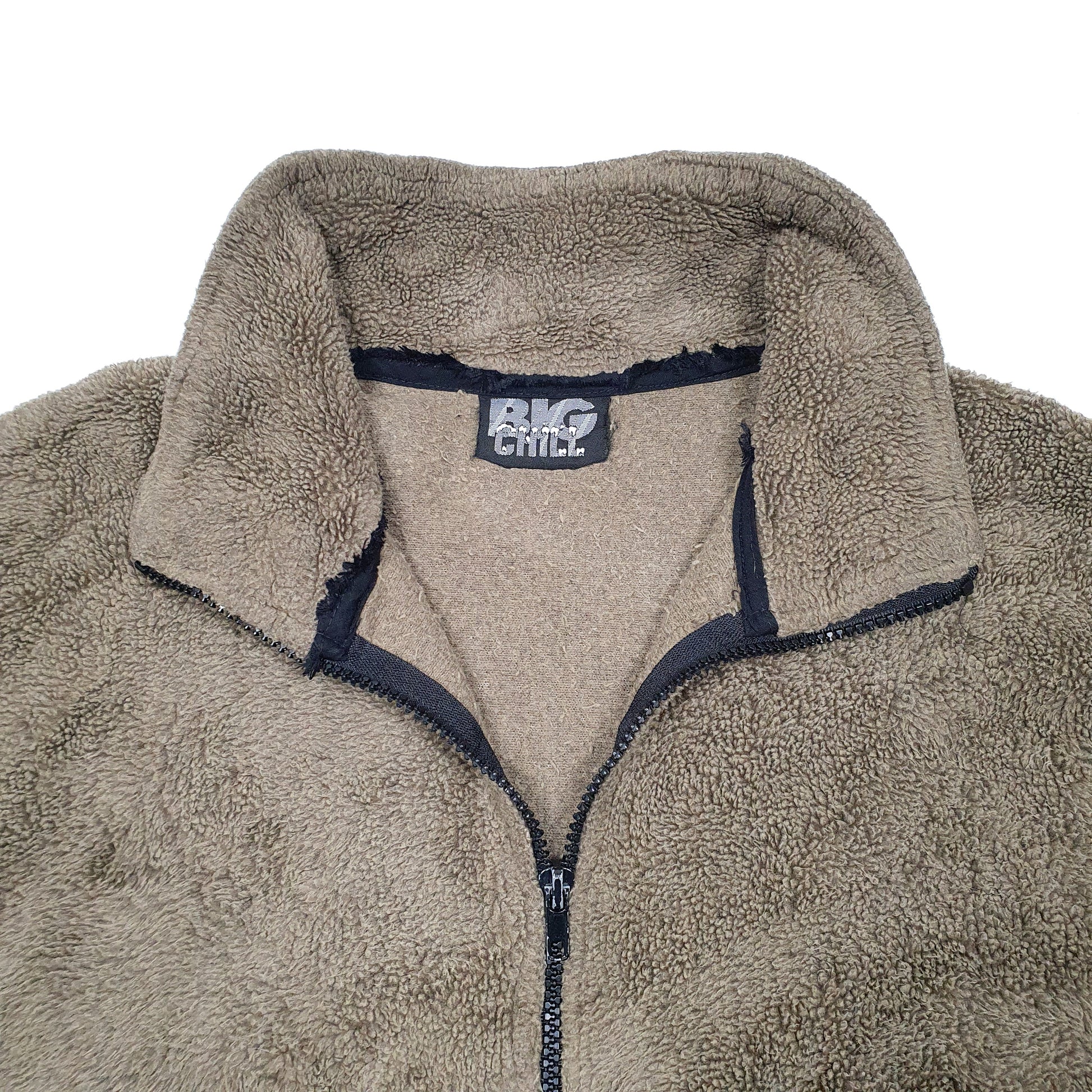 Mens Brown Big Chill Moose Woods Forest Full Zip Jumper