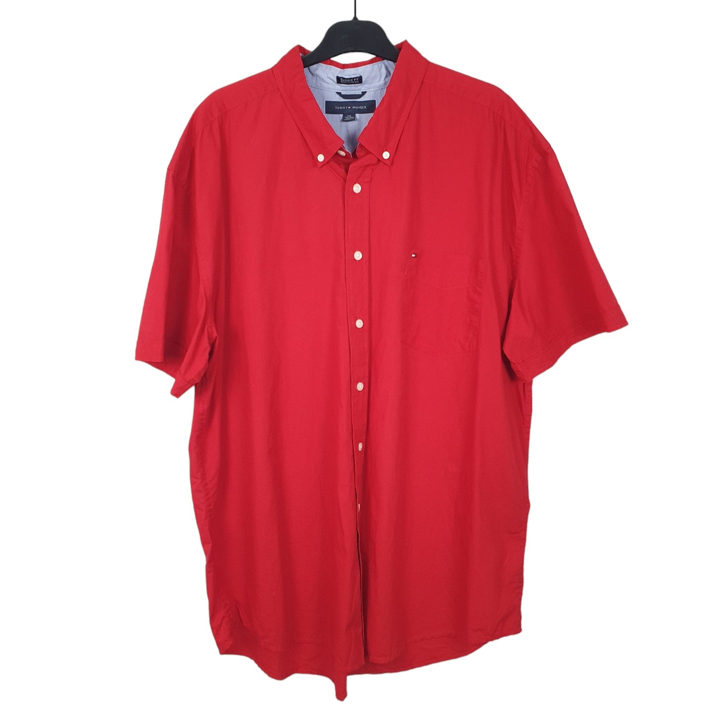 Mens Red Tommy Hilfiger  Short Sleeve Shirt