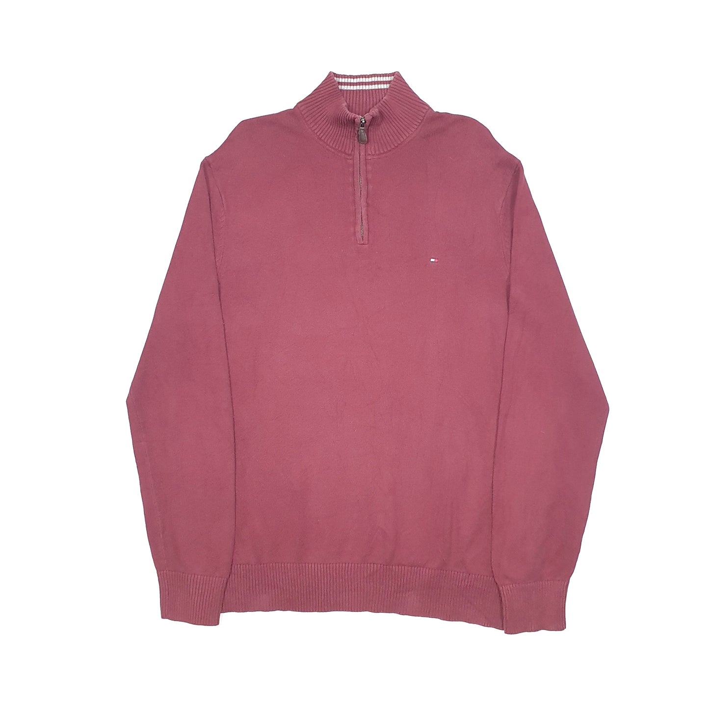 Tommy Hilfiger Quarter Zip XL Burgundy
