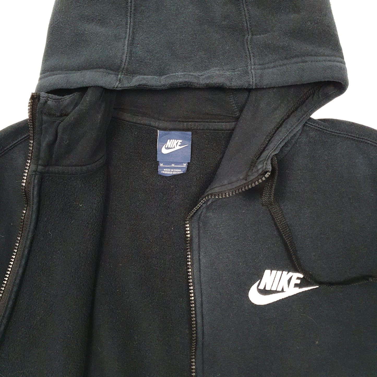 Mens Black Nike Hoodie Tech Fleece Full Zip Jumper