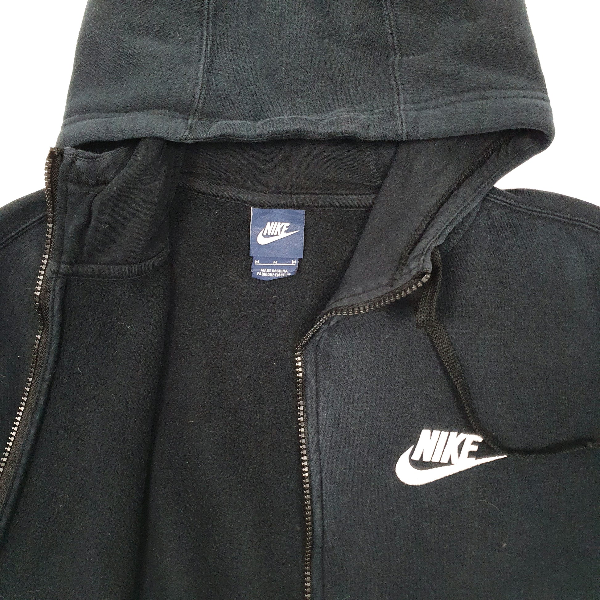 Mens Black Nike Hoodie Tech Fleece Full Zip Jumper