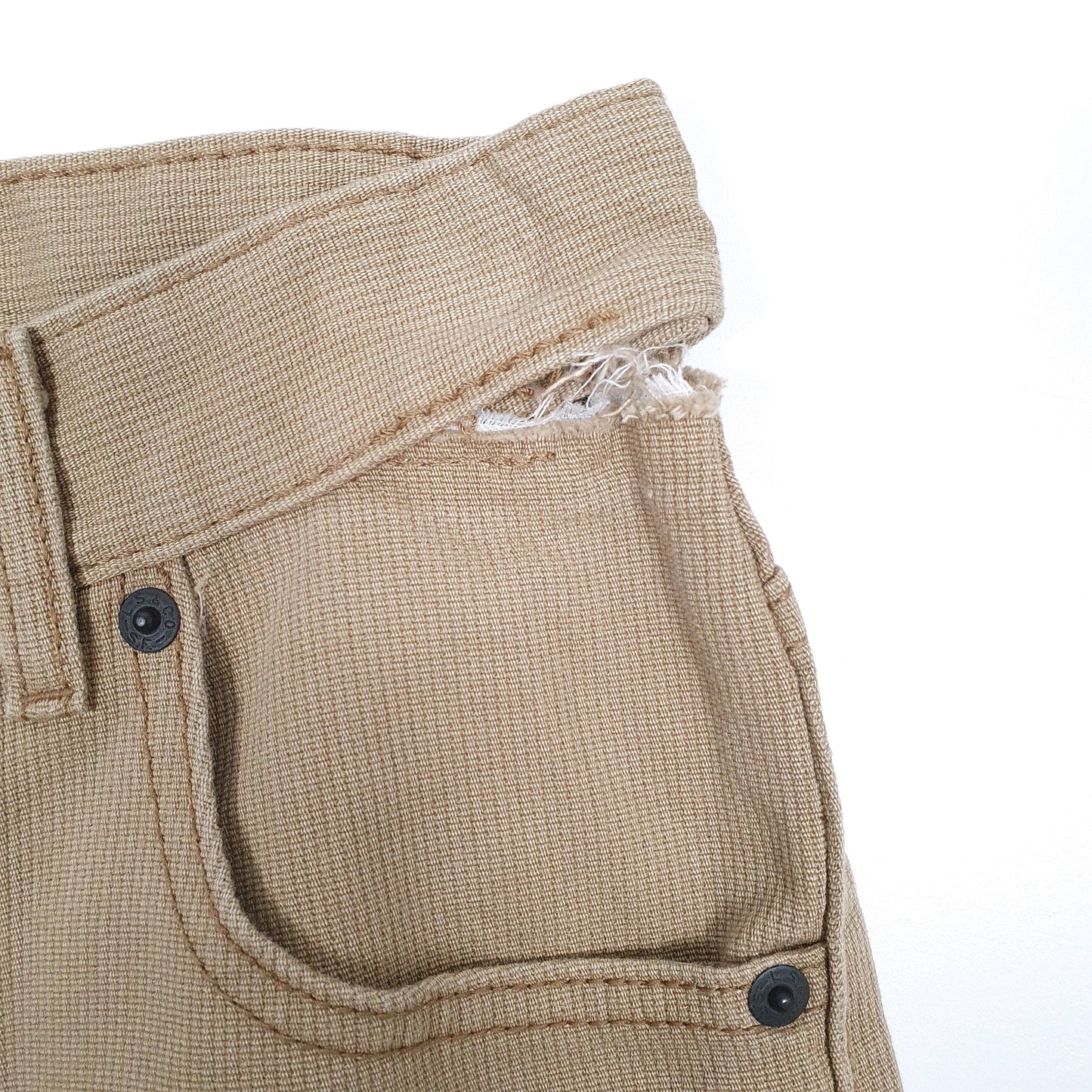 Levis 513 Slim Fit Damaged Jeans W27 L27 Beige