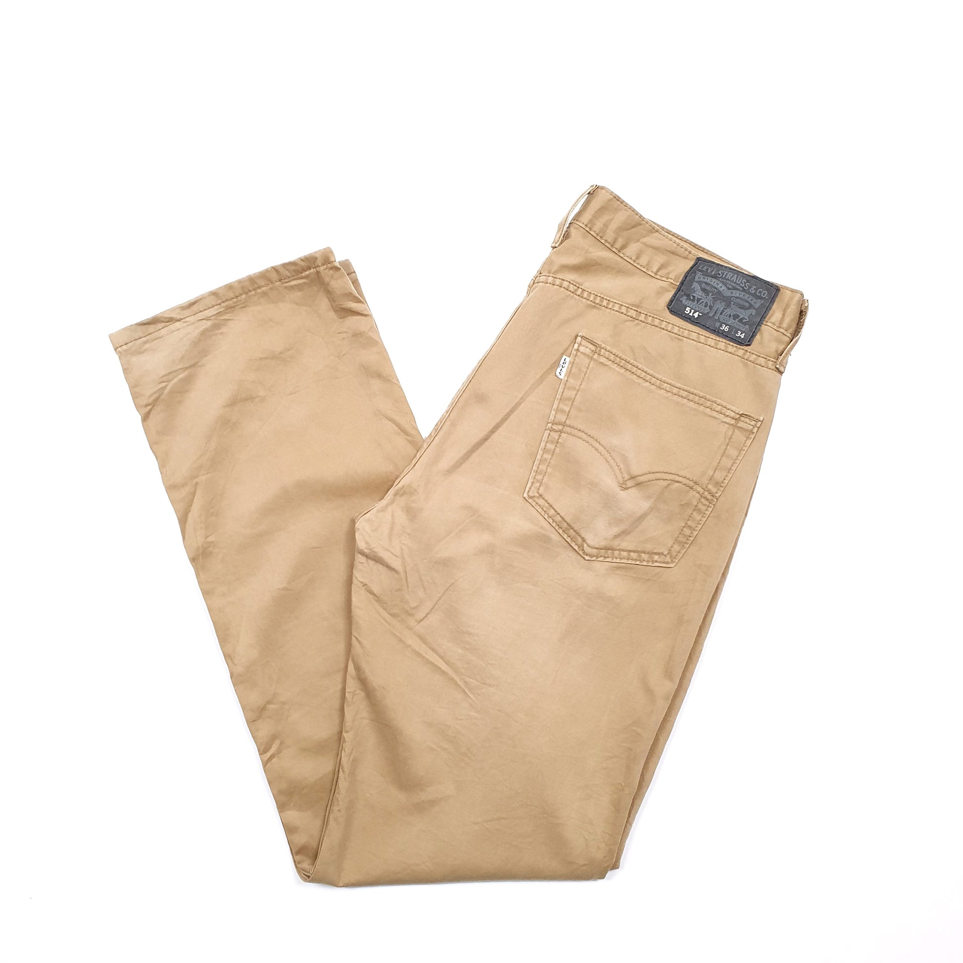 Levis 514 Straight Fit Jeans W36 L33 Beige