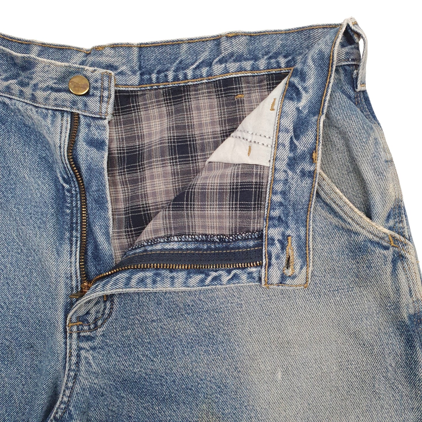 Mens Blue Carhartt Lined Winter Thermal Carpenter Trousers