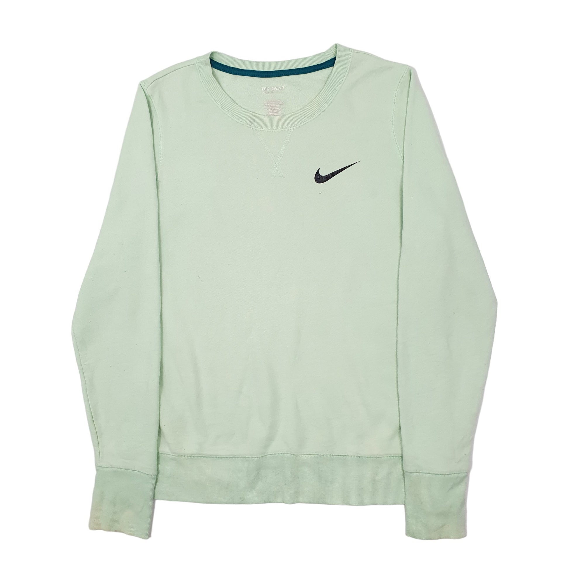 Womens Green Nike Tek Gear Crewneck Jumper