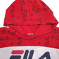 Mens Navy Fila Spellout Hoodie Jumper