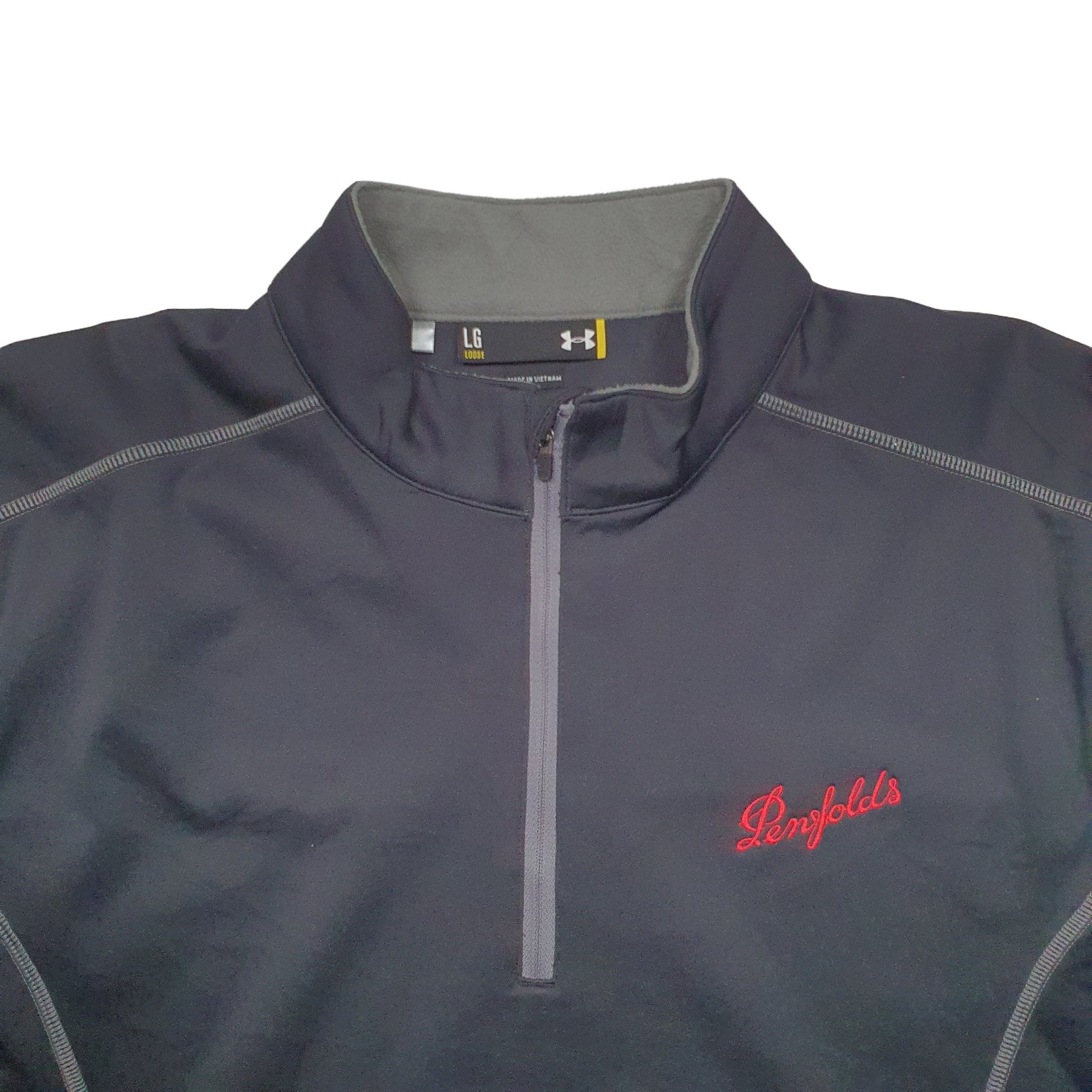 Mens Black Under Armour  Quarter Zip Jumper