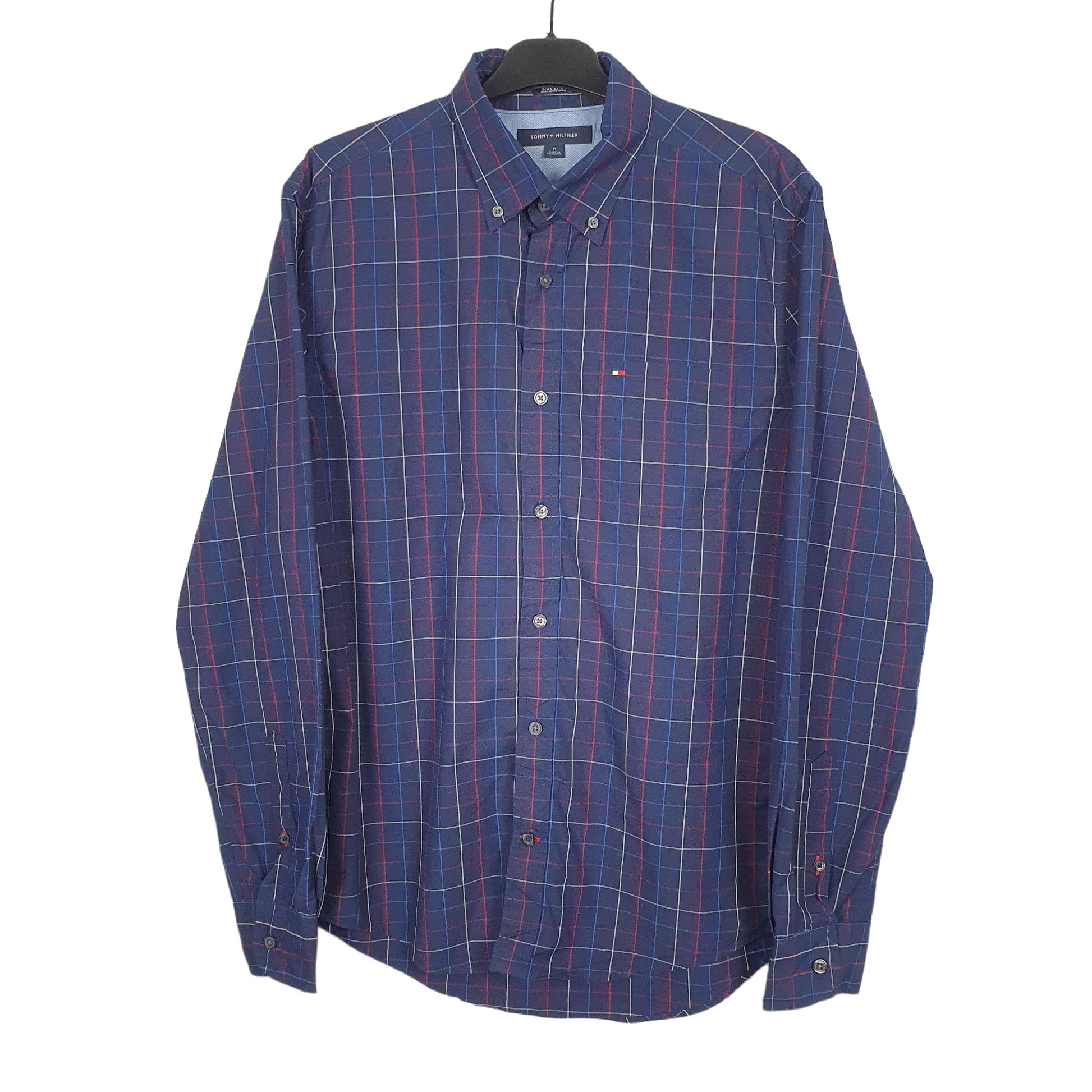 Tommy Hilfiger Long Sleeve Regular Fit Check Shirt Blue