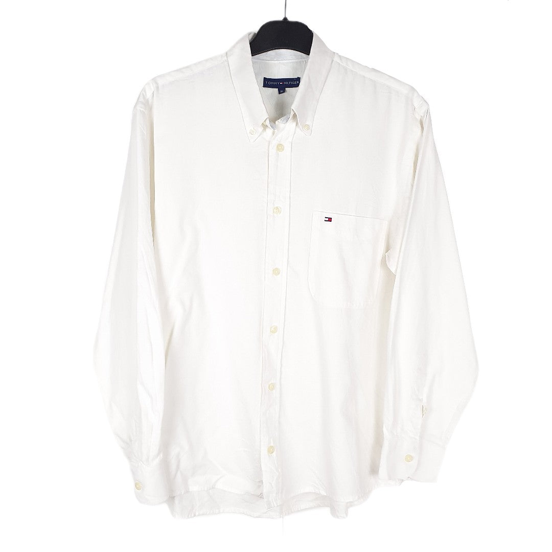 White Tommy Hilfiger Long Sleeve Shirt