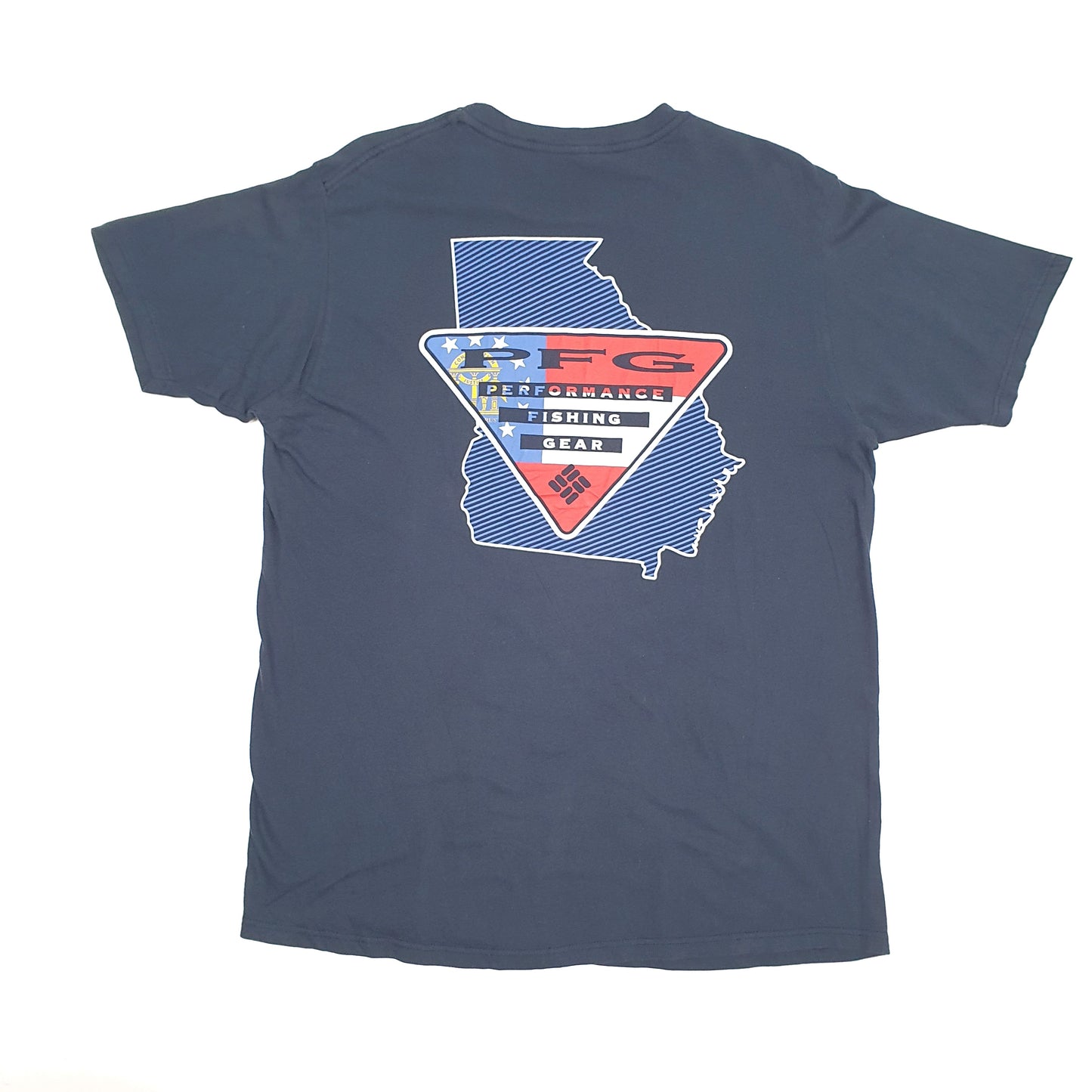 Mens Navy Columbia Sportswear PFG Performance Fishing Gear Short Sleeve T Shirt