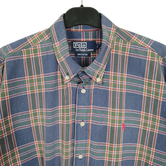 Ralph Lauren Short Sleeve Regular Fit Check Shirt Blue