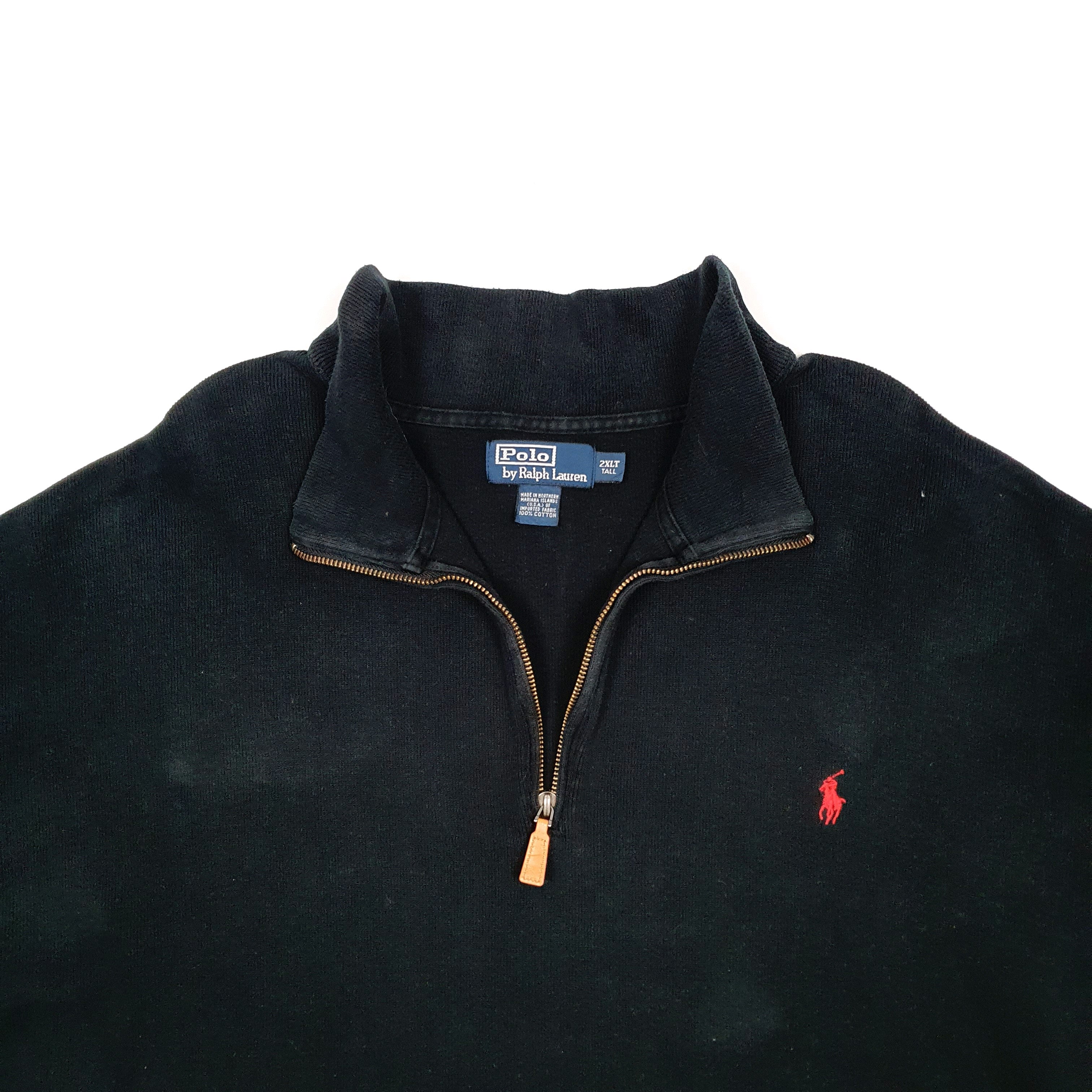 Mens Polo Ralph Lauren Black Quarter Zip Jumper XXXLT – Bundl Clothing
