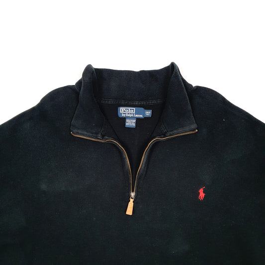 Mens Black Polo Ralph Lauren  Quarter Zip Jumper