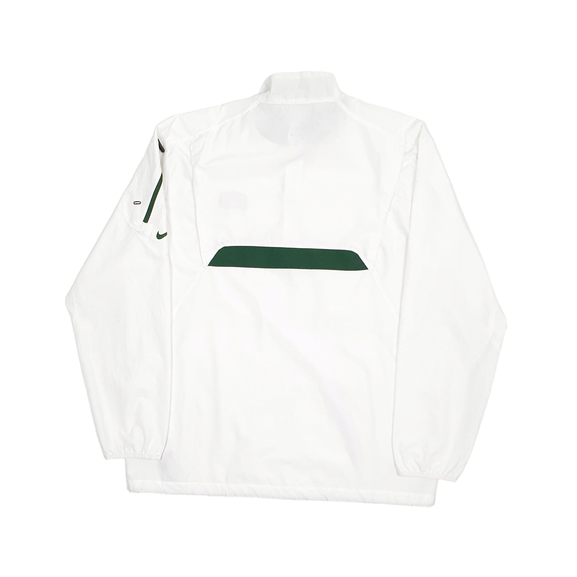 Mens White Nike Storm Fit Quarter Zip Ohio Windbreaker Coat