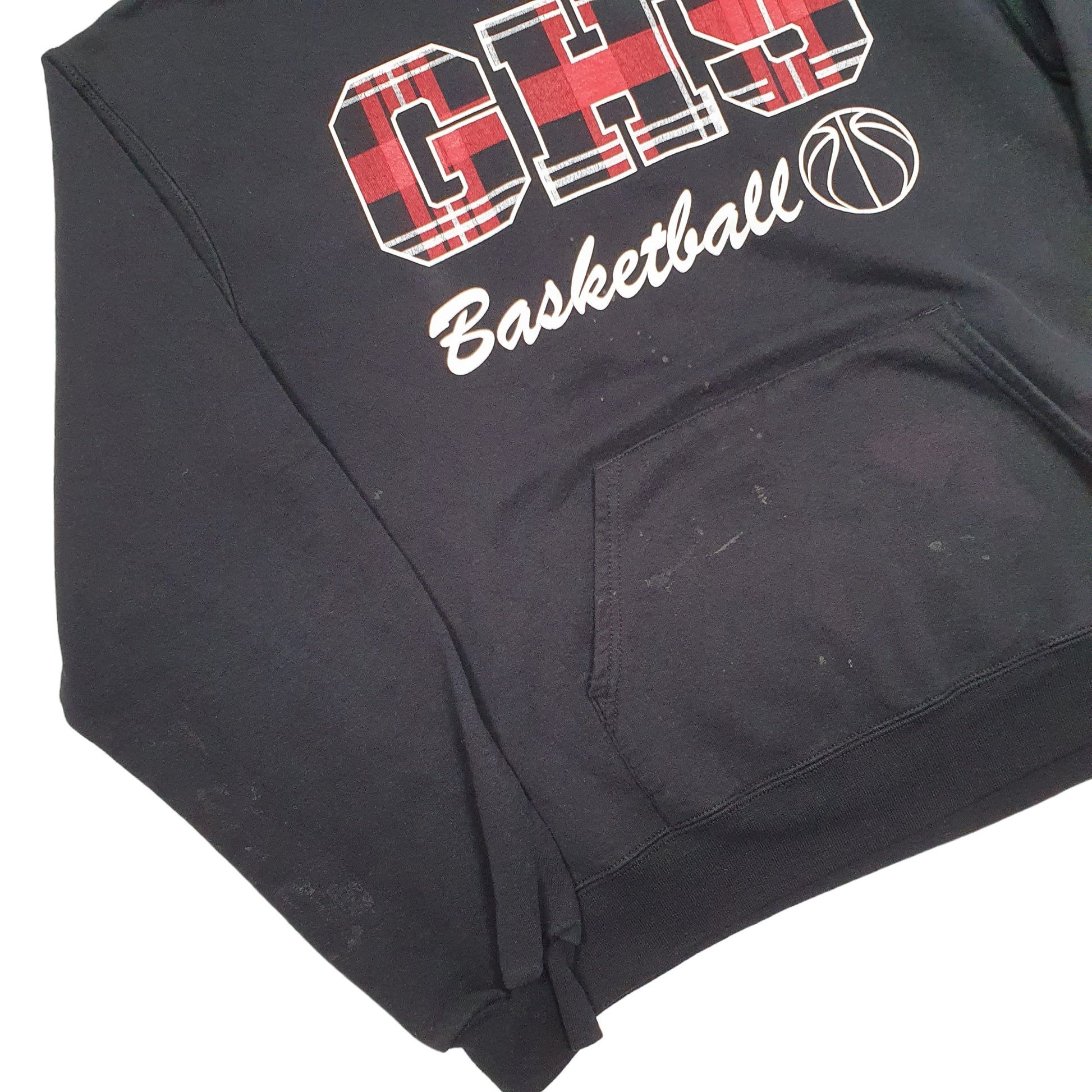 Mens Black Champion GHS Basketball Hoodie Jumper