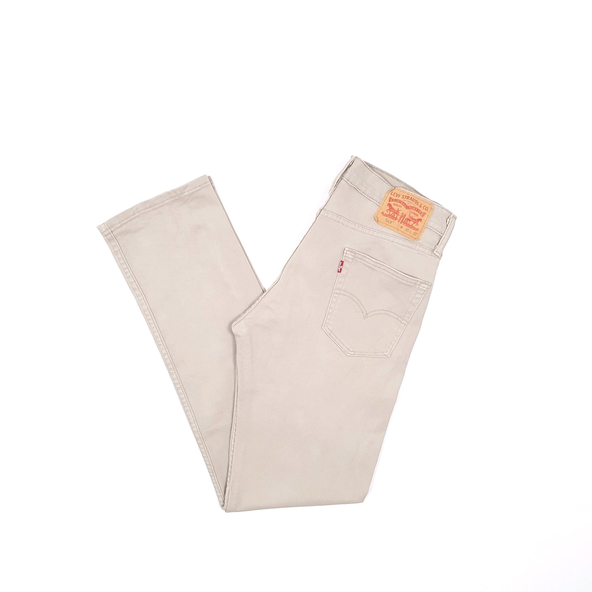 Levis 513 Slim Fit Jeans W30 L31 Beige