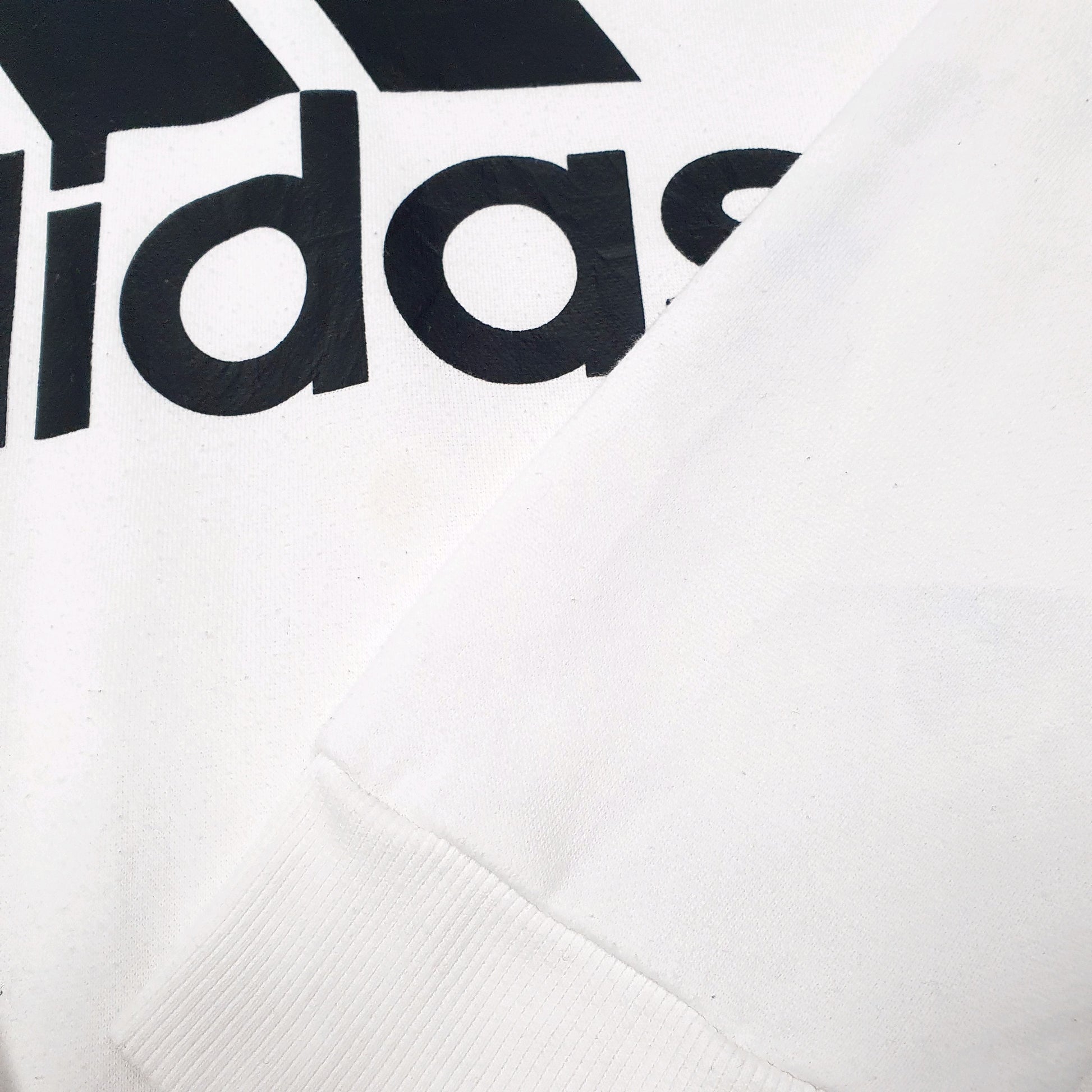 Mens White Adidas  Hoodie Jumper