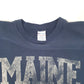 Mens Navy Champion Reverse Weave Vintage 1990s Made in USA Maine Crewneck Jumper