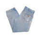 Carhartt Casual Loose Fit Flannel Lined Jeans W34 L29 Blue