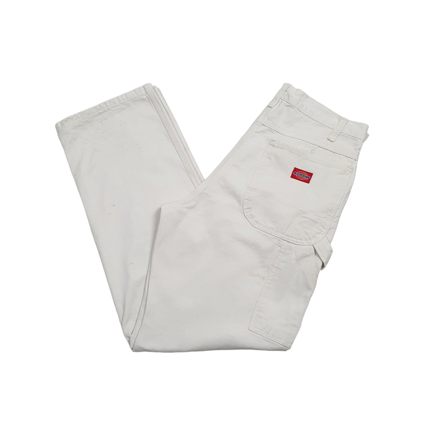 Mens Dickies Painter White Carpenter Trousers W34 L30 White